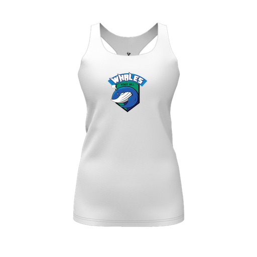 [CUS-DFW-RCBK-PER-WHT-FYS-LOGO1] Racerback Tank Top (Female Youth S, White, Logo 1)