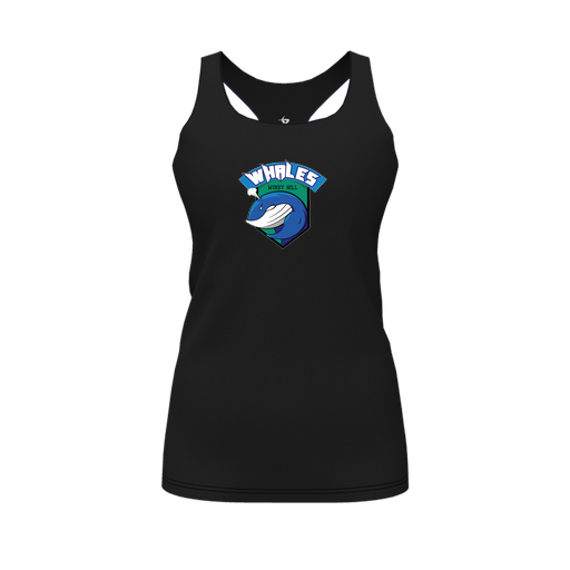 [CUS-DFW-RCBK-PER-BLK-FYS-LOGO1] Racerback Tank Top (Female Youth S, Black, Logo 1)