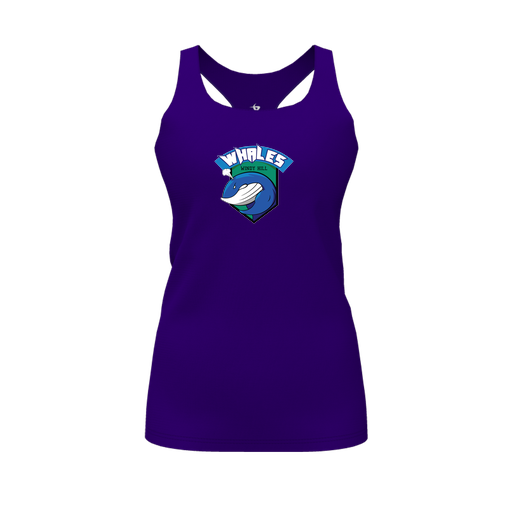 [FT0TRBPP-FYS-LOGO1] Decker Racerback Tank Top (Female Youth S, Purple, Logo 1)
