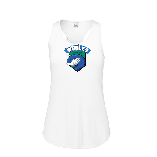 [FT0TUBWH-FAS-LOGO1] Ladies Tri Blend Tank Top (Female Adult S, White, Logo 1)