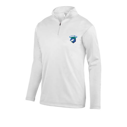 [FOLQFFWH-AS-LOGO1] Decker Men's FlexFleece 1/4 Zip (Adult S, White, Logo 1)