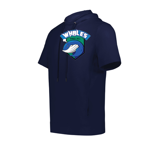 [222605.065.S-LOGO1] YOUTH VENTURA SOFT KNIT SHORT SLEEVE HOODIE (Youth S, Navy, Logo 1)